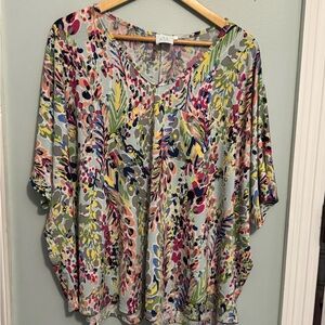 Vibrant Floral Women's Blouse